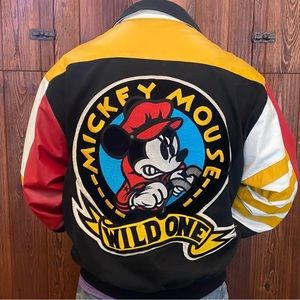 VINTAGE MICKEY MOUSE WILD ONE
LEATHER JACKET